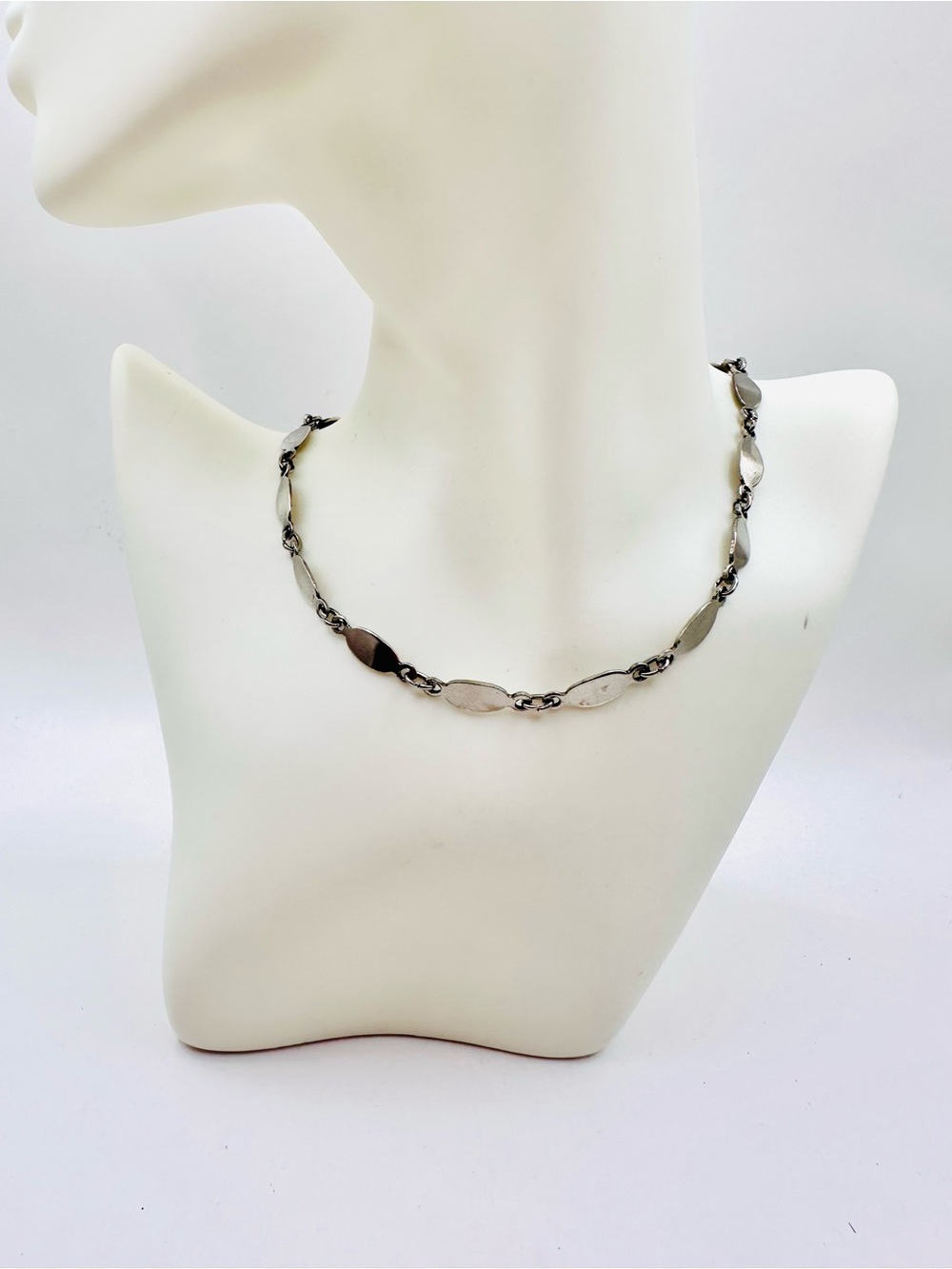 Sterling Silver Toggle Link Necklace - Silver